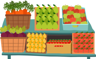 Fresh fruit stall